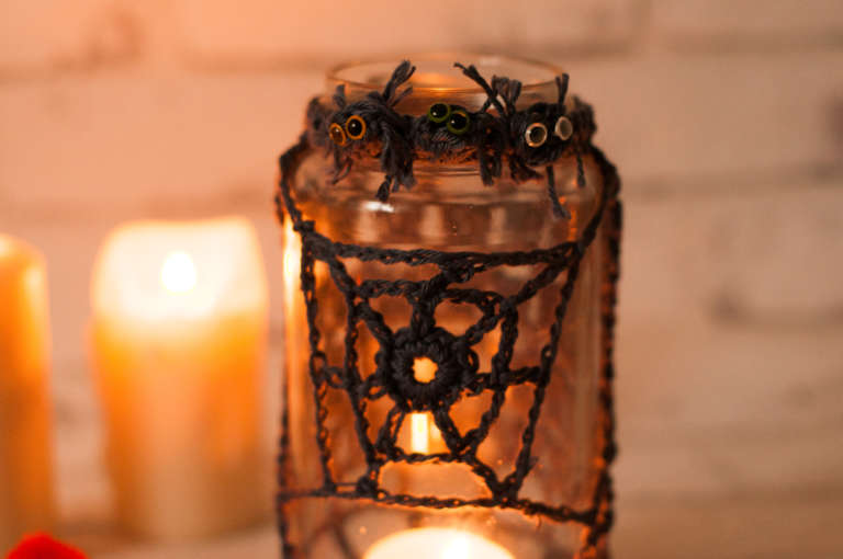 Spider jar cozy