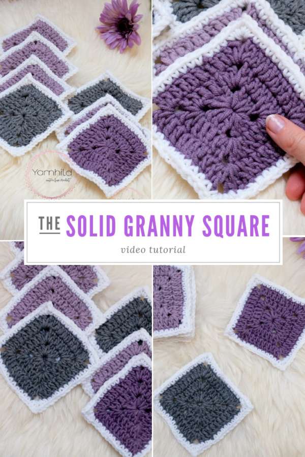 Solid granny square - How to crochet the solid granny square - Video