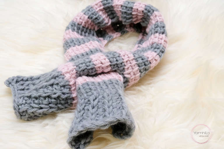 Tunisisk sjal  - Winter Sunset- Tunisisk hakking