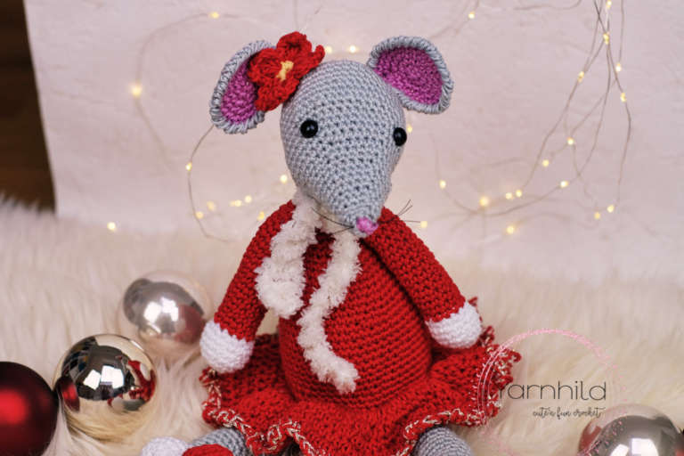 Lilly die Weihnachtsmaus - gratis Häkelanleitung