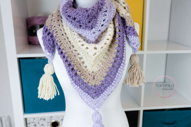 Lavender Delight - Crochet shawl pattern