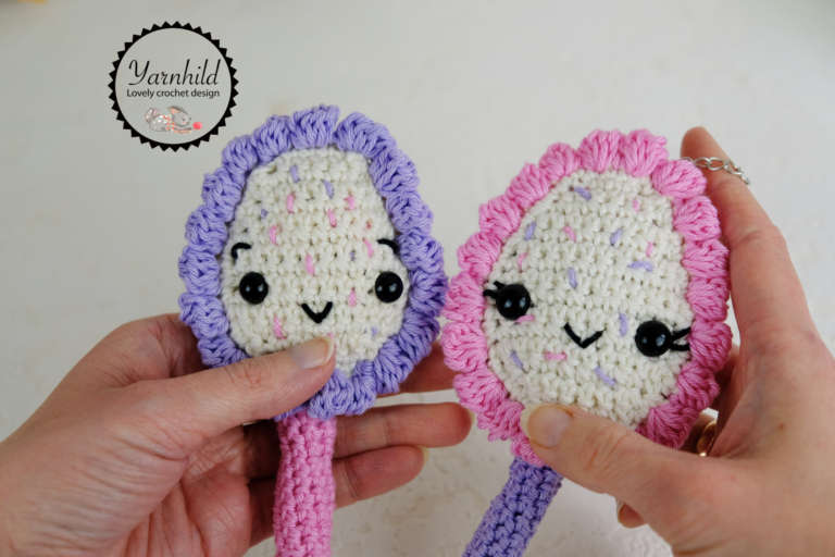 Crochet keychain ice cream