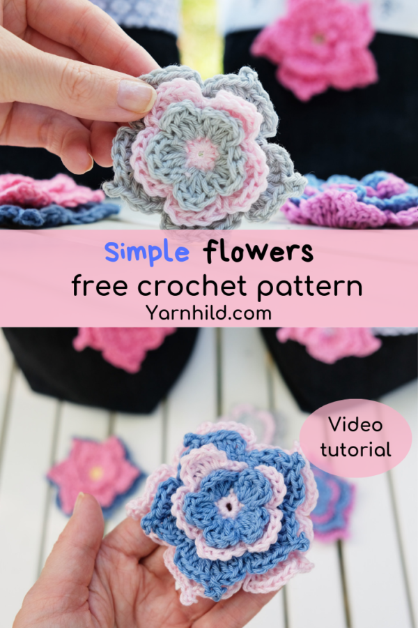 The Flora Flower - Crochet flower pattern — Video and written pattern