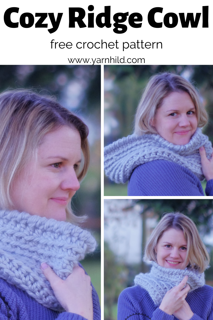 The cozy ridge cowl — Easy and quick crochet cowl pattern
