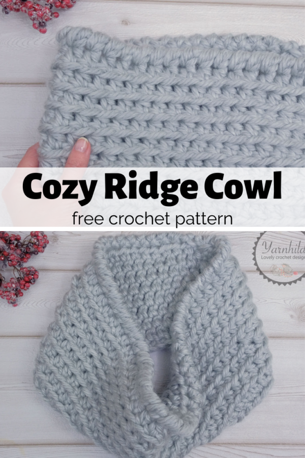 The cozy ridge cowl — Easy and quick crochet cowl pattern