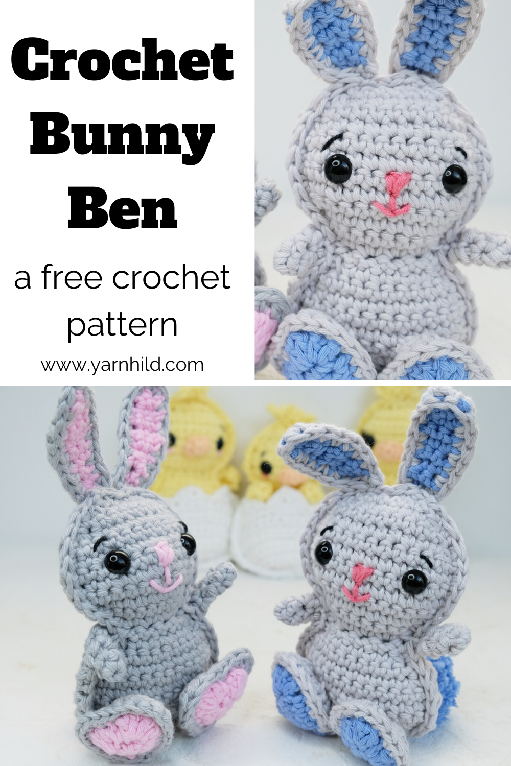 Crochet ragdoll bunny- Easy crochet bunny - Video tutorial and free pattern