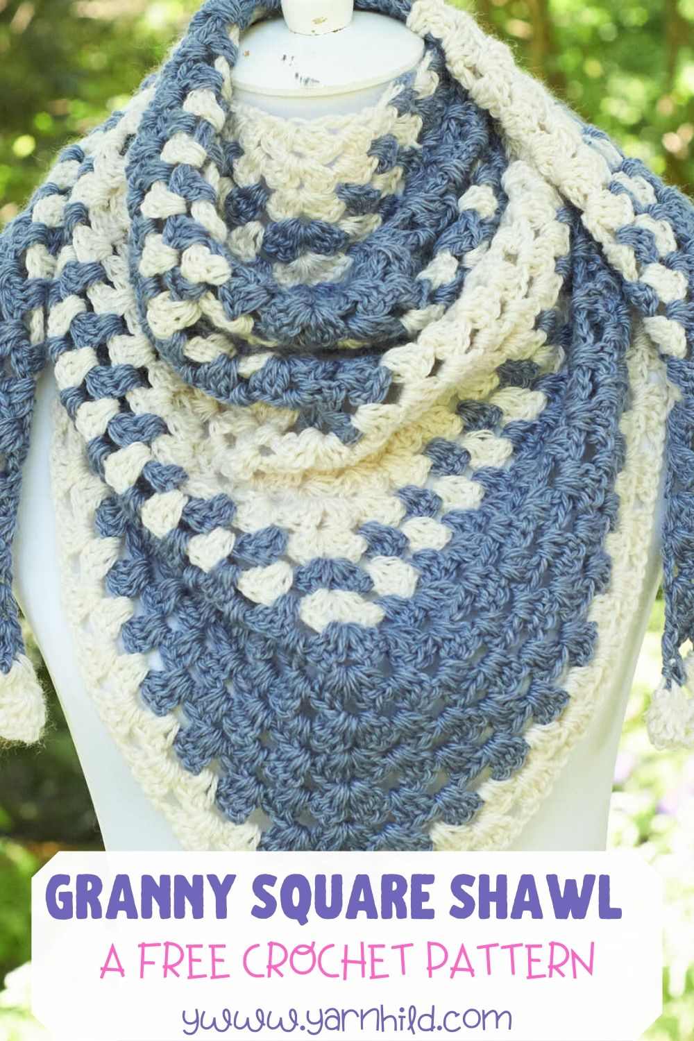 How to crochet a granny square shawl free pattern and video tutorial