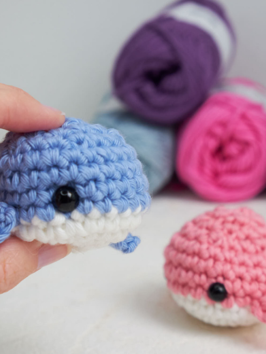 Amigurumi crochet whale