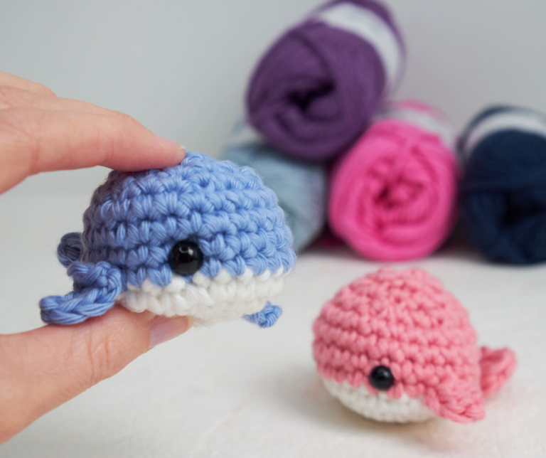 Amigurumi crochet whale