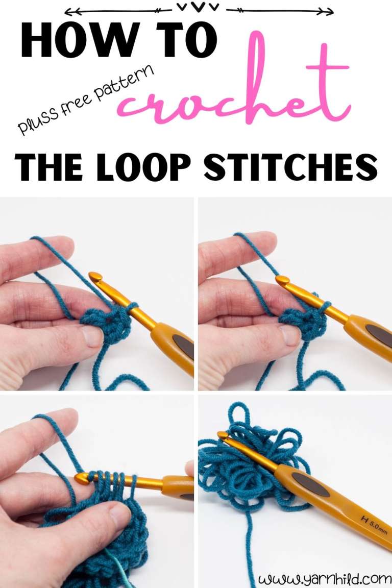 Learn how to crochet the loop stitch Easy tutorial and link to free