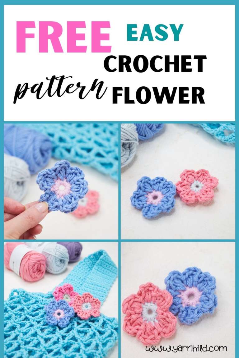 How to crochet an easy flower - free pattern and video tutorial