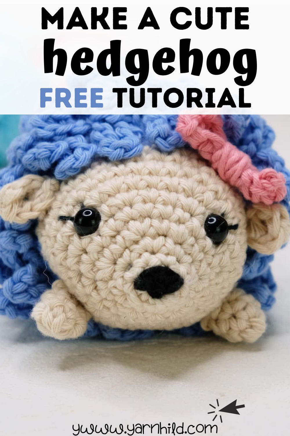 Crochet hedgehog pattern - A free crochet tutorial for a cute hedgehog