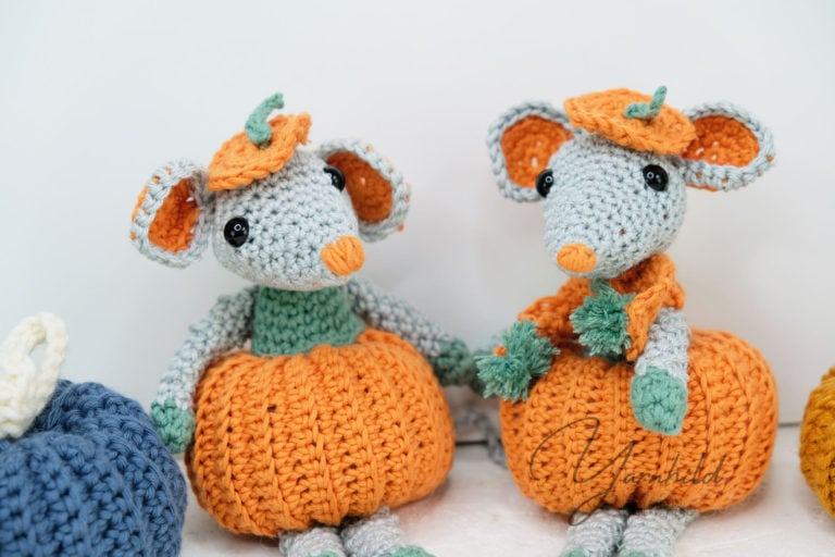 Häkelmaus Lisa - eine Kürbismaus