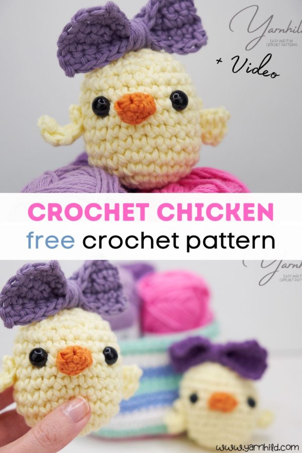 Free crochet chicken pattern - How to crochet a cute amigurumi chick.