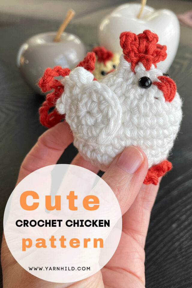 How to make a cute crochet amigurumi chicken pattern - FREE