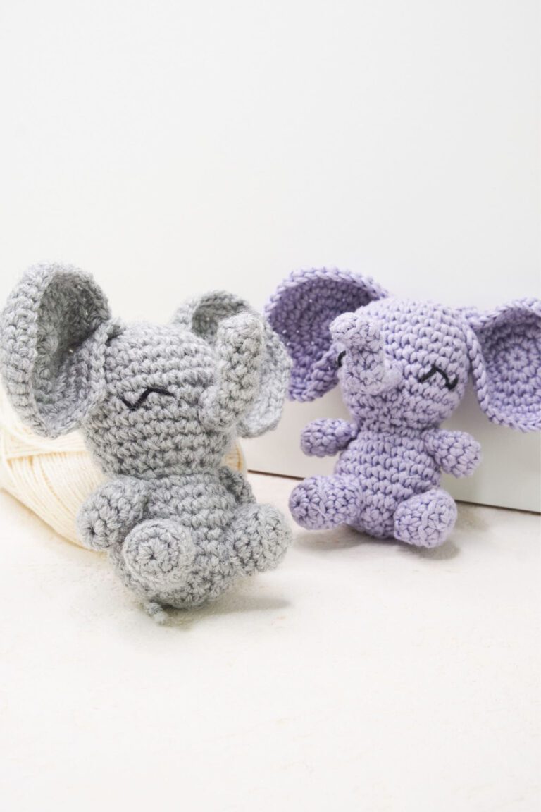 Gratis hekleoppskrift på en elefant