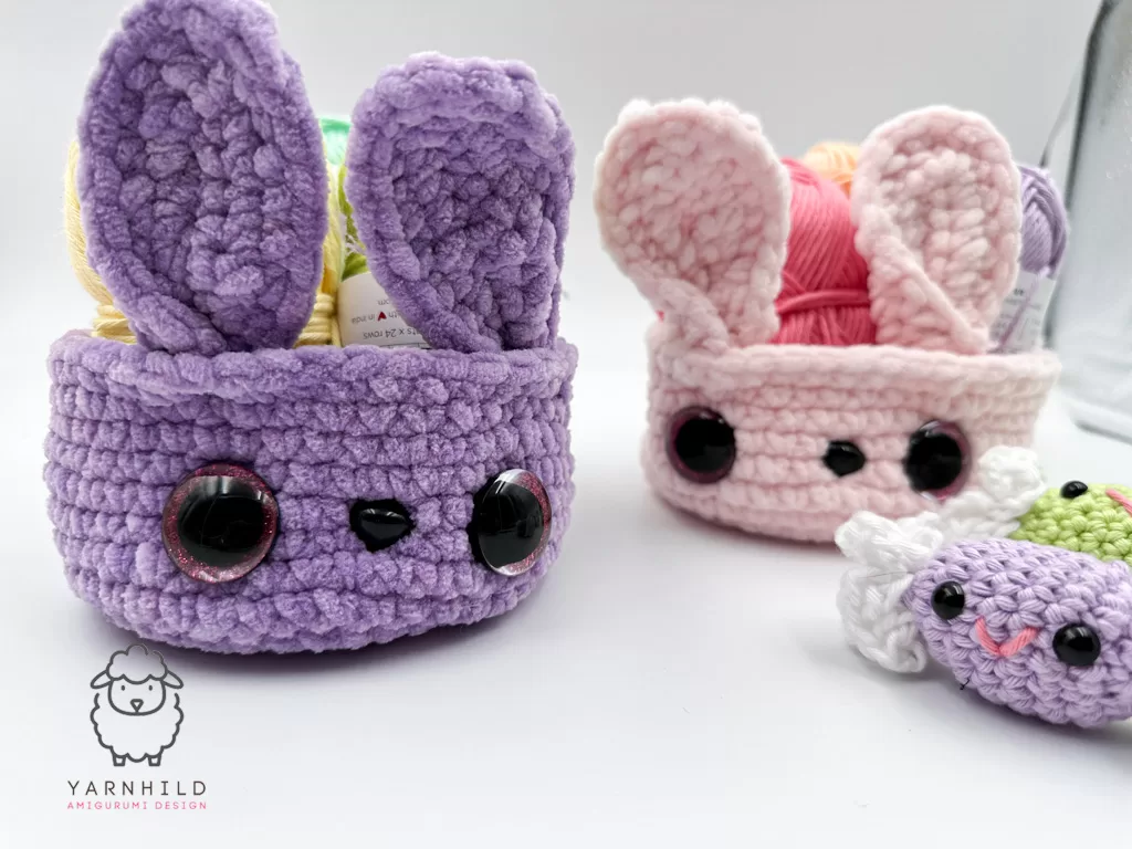 crochet bunny easter basket