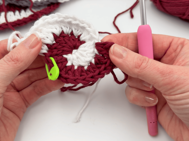 crochet spiral coaster