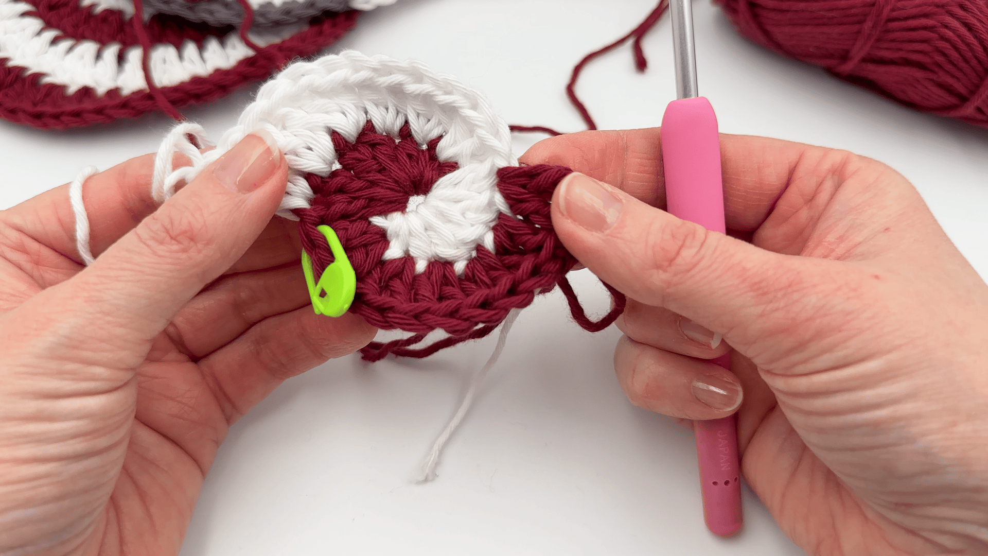 crochet spiral coaster