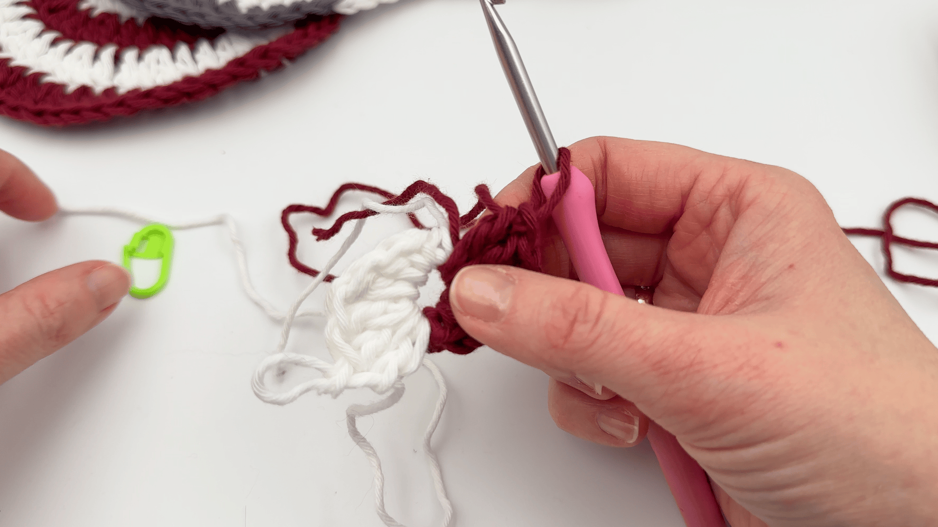 crochet spiral coaster