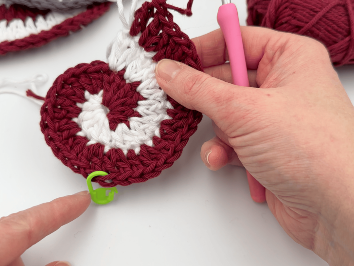 crochet spiral coaster