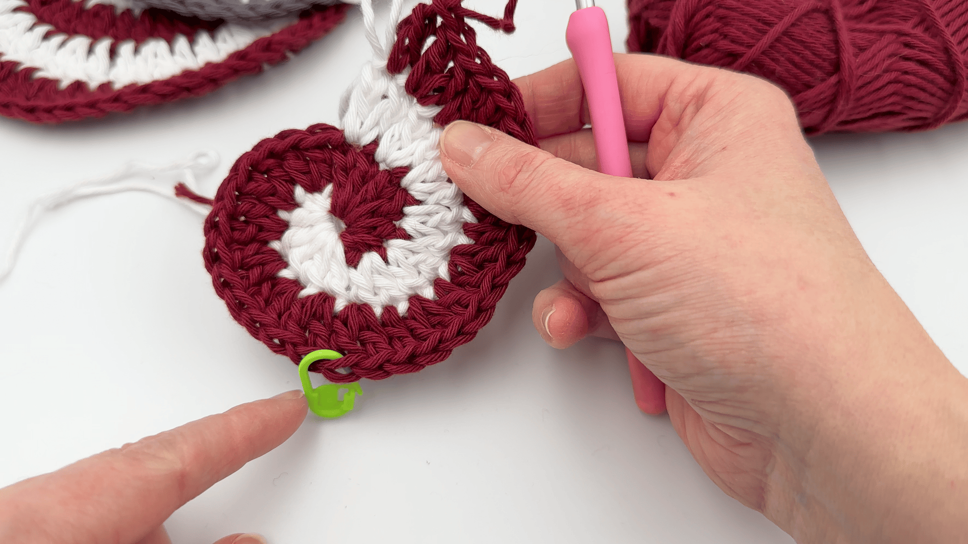 crochet spiral coaster