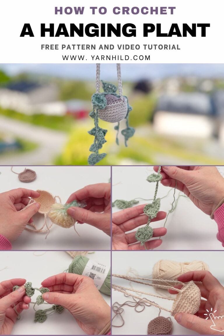Crochet Hanging Plant - Free Crochet Pattern and Video tutorial