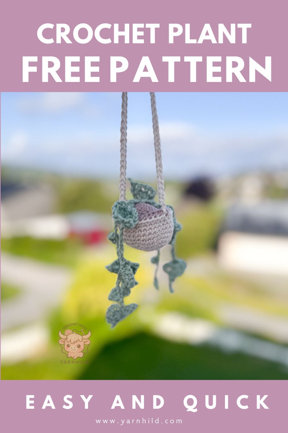 Crochet Hanging Plant - Free Crochet Pattern and Video tutorial