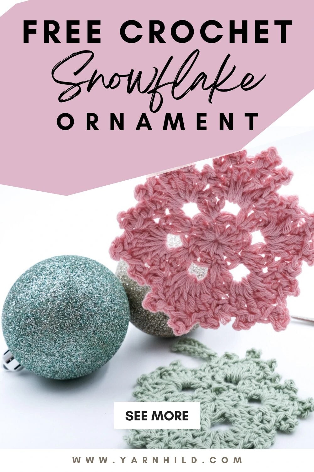 crochet snowflake ornamnent
