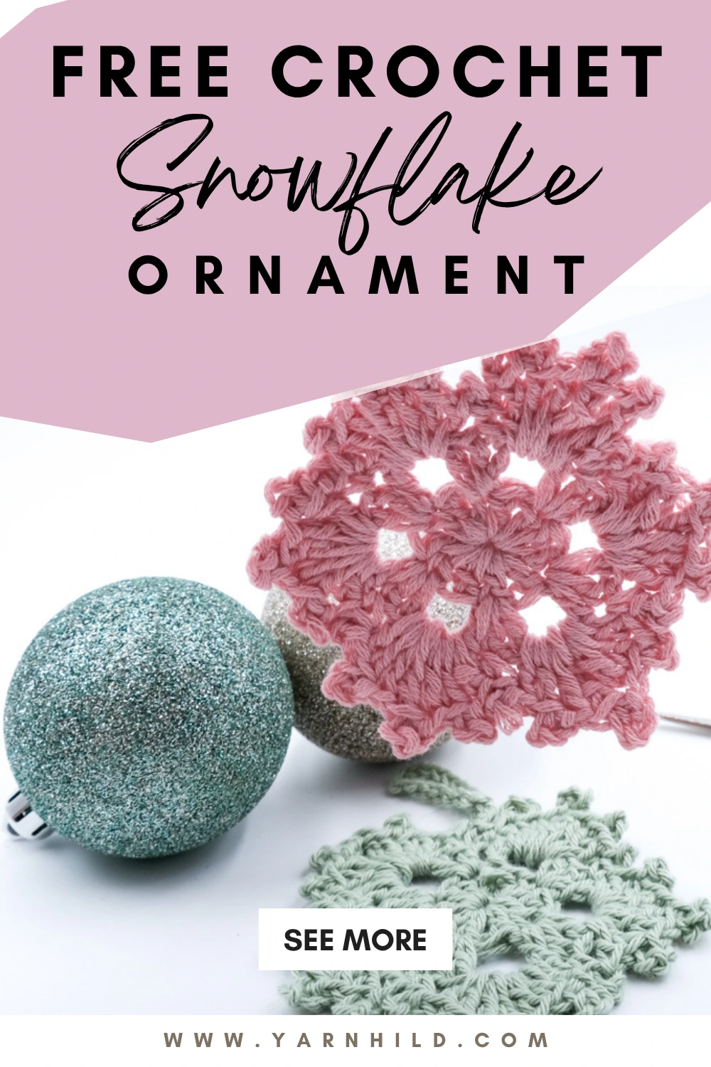 crochet snowflake ornamnent