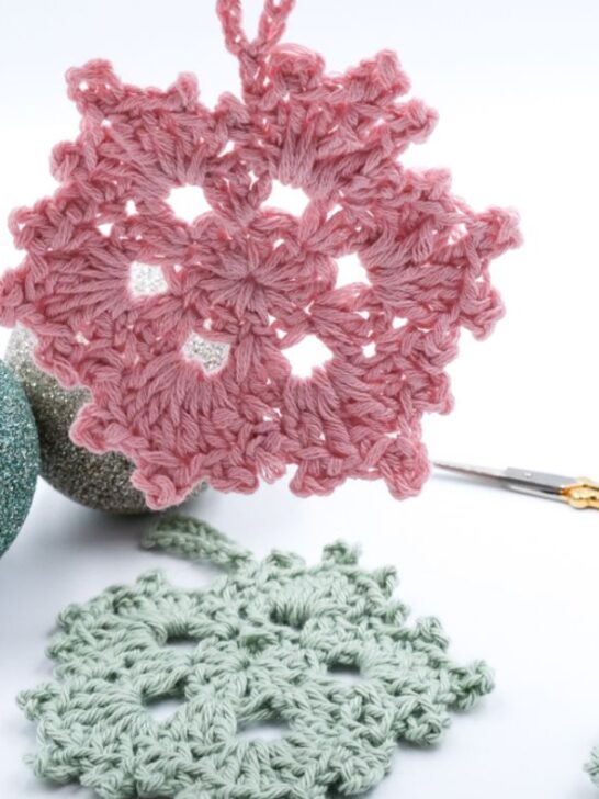 crochet snowflake ornament