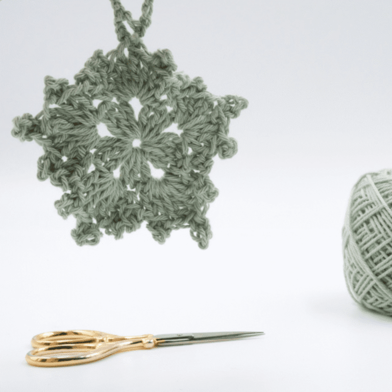 Easy Crochet Snowflake Pattern – Free Tutorial and Video