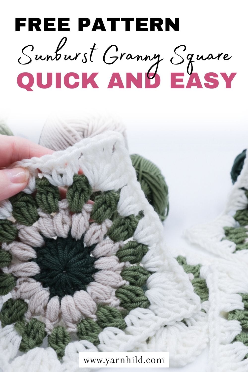 Crochet Sunburst Granny Square