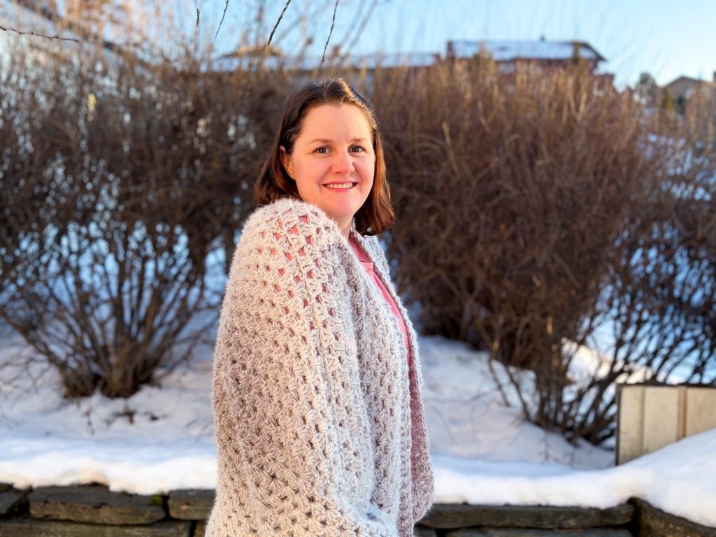 crochet hexagon cardigan