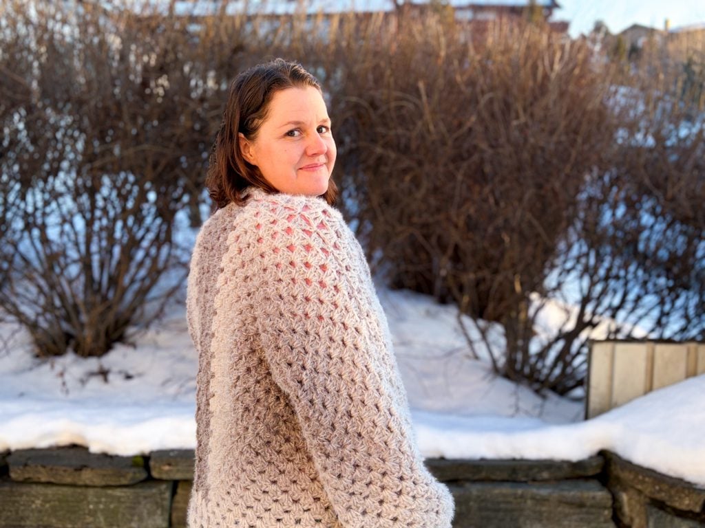 hexagon cardigan h&auml;keln