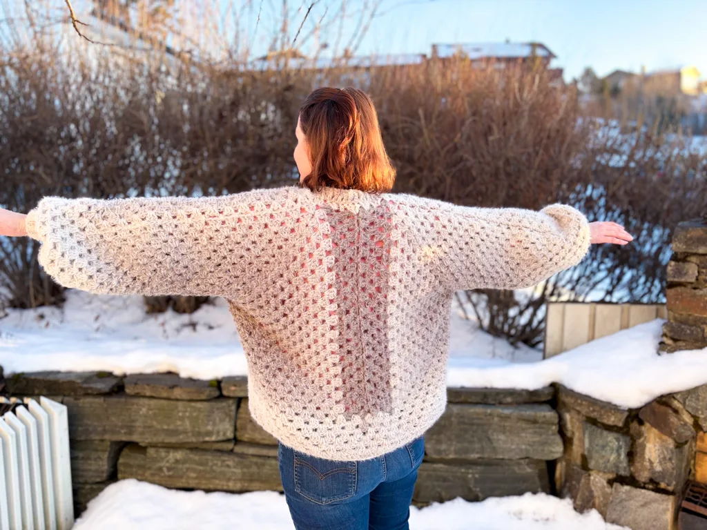 crochet hexagon cardigan