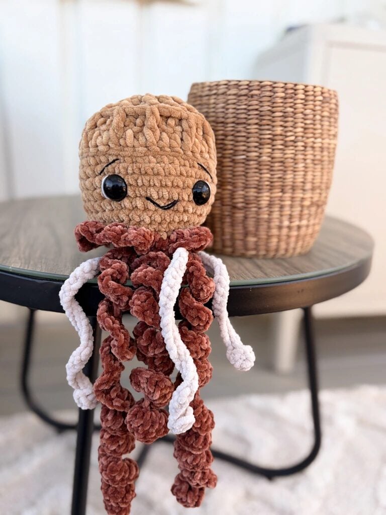 crochet waffle jellyfish