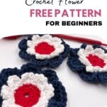 colorful crochet flowers with layered petals arranged as handmade floral crochet accessories and gift ideas