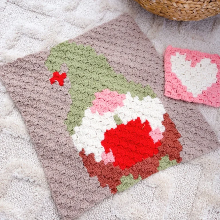 Easy Crochet Corner-to-Corner Pattern: A Cozy C2C Gnome for Beginners